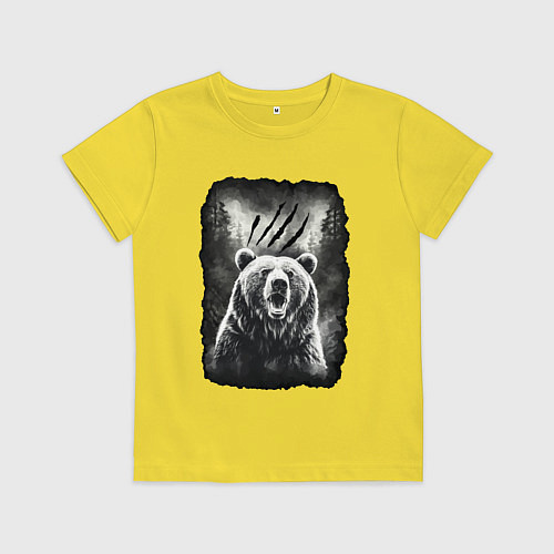 Детская футболка Большой Медведь / Желтый – фото 1