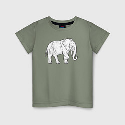 Футболка хлопковая детская Elephant, цвет: авокадо