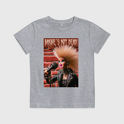 Футболка хлопковая детская Barbies not dead - motto, цвет: меланж