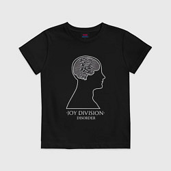 Футболка хлопковая детская Joy Division - Disorder, цвет: черный