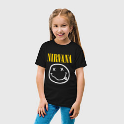 Футболка хлопковая детская Nirvana original, цвет: черный — фото 2