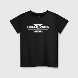 Футболка хлопковая детская Helldivers 2: Logo, цвет: черный