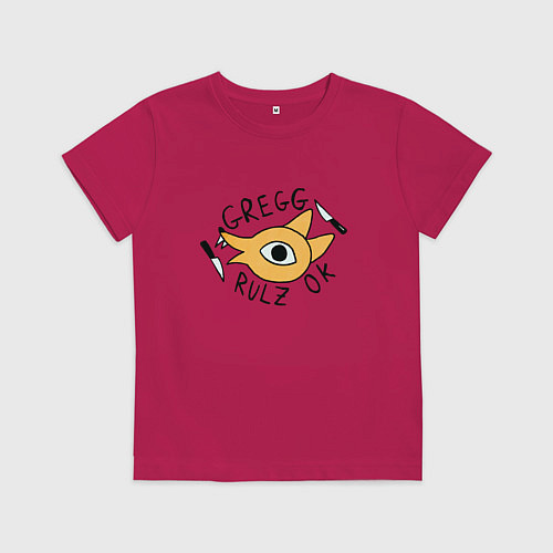 Детская футболка Gregg Rulz ok / Маджента – фото 1