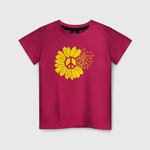 Детская футболка Цветок мира / Маджента – фото 1