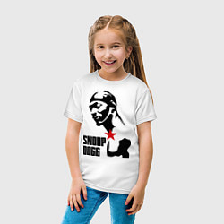 Футболка хлопковая детская Snoop Dogg, цвет: белый — фото 2