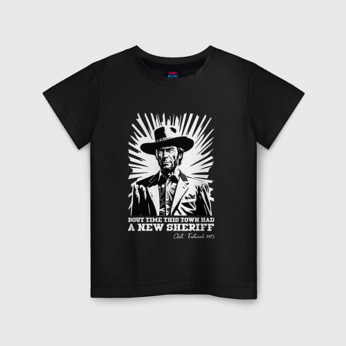 Детская футболка Иствуд кино вестерн / Черный – фото 1