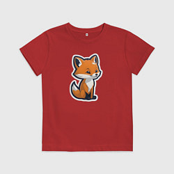 Футболка хлопковая детская Рыжая плутовка, цвет: красный