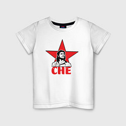 Футболка хлопковая детская Che Guevara star, цвет: белый