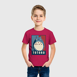 Футболка хлопковая детская Дружок Тоторо, цвет: маджента — фото 2