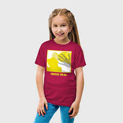 Футболка хлопковая детская Squeeze em all, цвет: маджента — фото 2