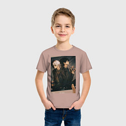 Футболка хлопковая детская Гуан Лу Сяоши Чэн, цвет: пыльно-розовый — фото 2