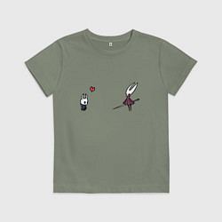 Футболка хлопковая детская Полый рыцарь - любовь к Хорнет, цвет: авокадо