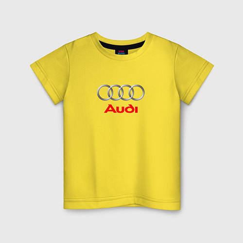 Детская футболка Ауди спорт авто / Желтый – фото 1