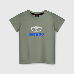 Футболка хлопковая детская Daewoo sport auto logo, цвет: авокадо