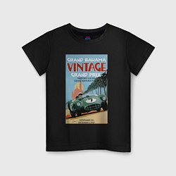 Футболка хлопковая детская Grand Prix VINTAGE, цвет: черный