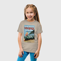 Футболка хлопковая детская Grand Prix VINTAGE, цвет: миндальный — фото 2