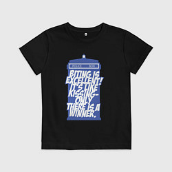 Футболка хлопковая детская Tardis box, цвет: черный