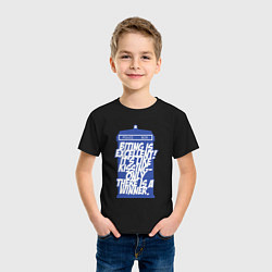 Футболка хлопковая детская Tardis box, цвет: черный — фото 2