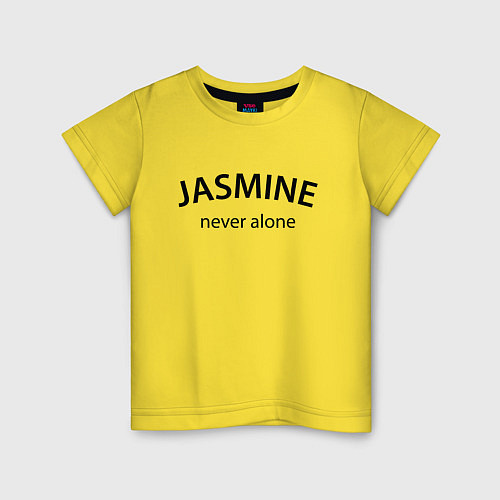 Детская футболка Jasmine never alone - motto / Желтый – фото 1
