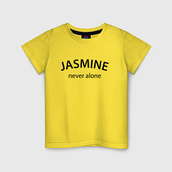 Футболка хлопковая детская Jasmine never alone - motto, цвет: желтый