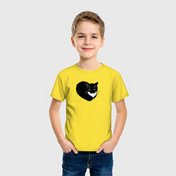 Футболка хлопковая детская Кот Максвел, цвет: желтый — фото 2