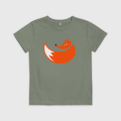 Футболка хлопковая детская Foxy fox, цвет: авокадо