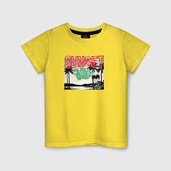 Футболка хлопковая детская Summer feel, цвет: желтый
