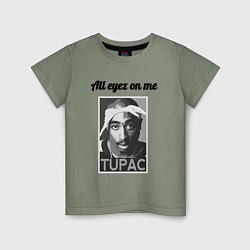 Футболка хлопковая детская 2pac Art All eayz on me, цвет: авокадо