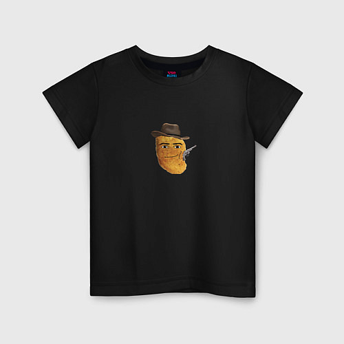 Детская футболка Нагетс ковбой / Черный – фото 1