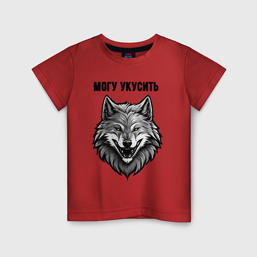 Детская футболка Могу укусить / Красный – фото 1