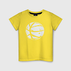 Футболка хлопковая детская Basket balls, цвет: желтый