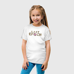 Футболка хлопковая детская Logo Last Epoch, цвет: белый — фото 2