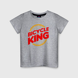 Футболка хлопковая детская Велосипедный король, цвет: меланж