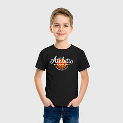 Футболка хлопковая детская Athletic basketball, цвет: черный — фото 2