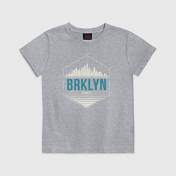Футболка хлопковая детская Brooklyn city, цвет: меланж