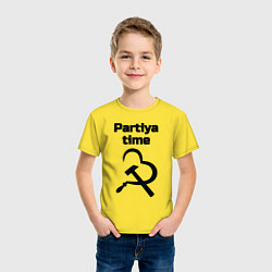 Футболка хлопковая детская Partiya time, цвет: желтый — фото 2