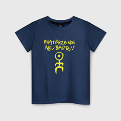 Футболка хлопковая детская Einstrzende Neubauten - New album, цвет: тёмно-синий