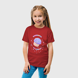 Футболка хлопковая детская Принцесса Настенька, цвет: красный — фото 2