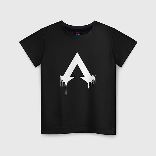 Детская футболка Логотип Apex с подтеками / Черный – фото 1