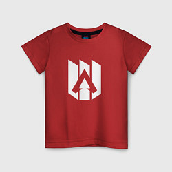 Футболка хлопковая детская Стилизованный логотип Апекс Легенд, цвет: красный