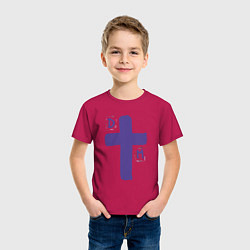 Футболка хлопковая детская Depeche Mode - sofad cross, цвет: маджента — фото 2