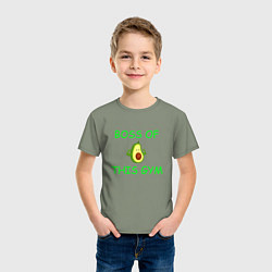 Футболка хлопковая детская Avokado boss, цвет: авокадо — фото 2