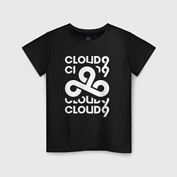 Футболка хлопковая детская Cloud9 - in logo, цвет: черный