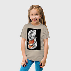 Футболка хлопковая детская Планета из фруктов, цвет: миндальный — фото 2