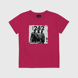 Футболка хлопковая детская Front-242 - A band on tour, цвет: маджента