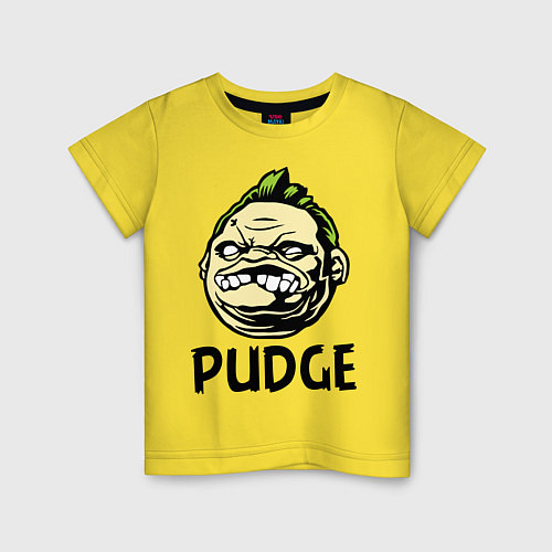 Детская футболка Pudge Face / Желтый – фото 1