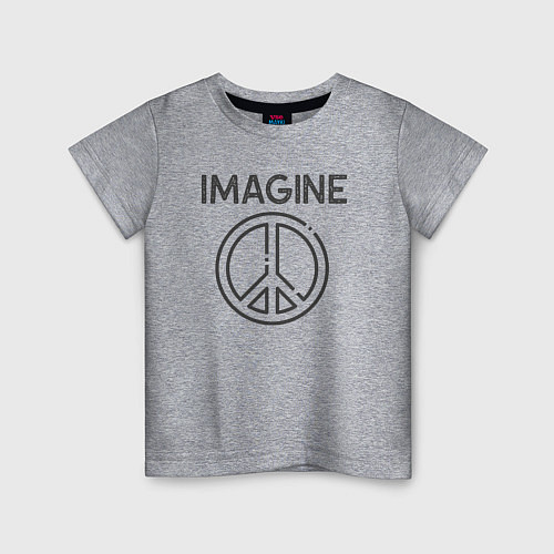 Детская футболка Peace imagine / Меланж – фото 1