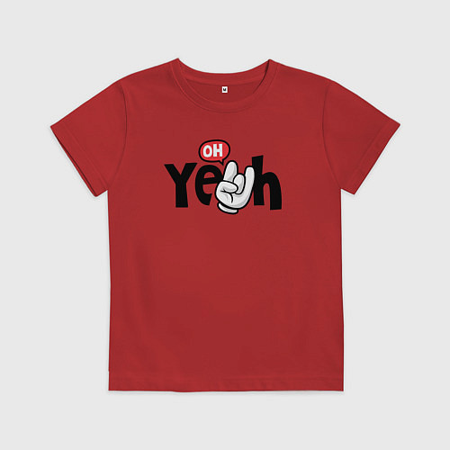 Детская футболка Oh yeah / Красный – фото 1