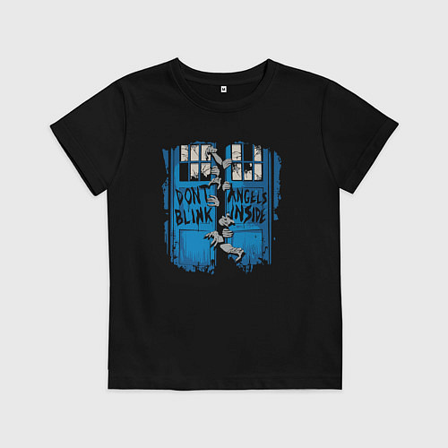 Детская футболка Ангелы внутри / Черный – фото 1