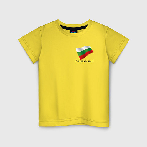 Детская футболка Im Bulgarian - motto / Желтый – фото 1
